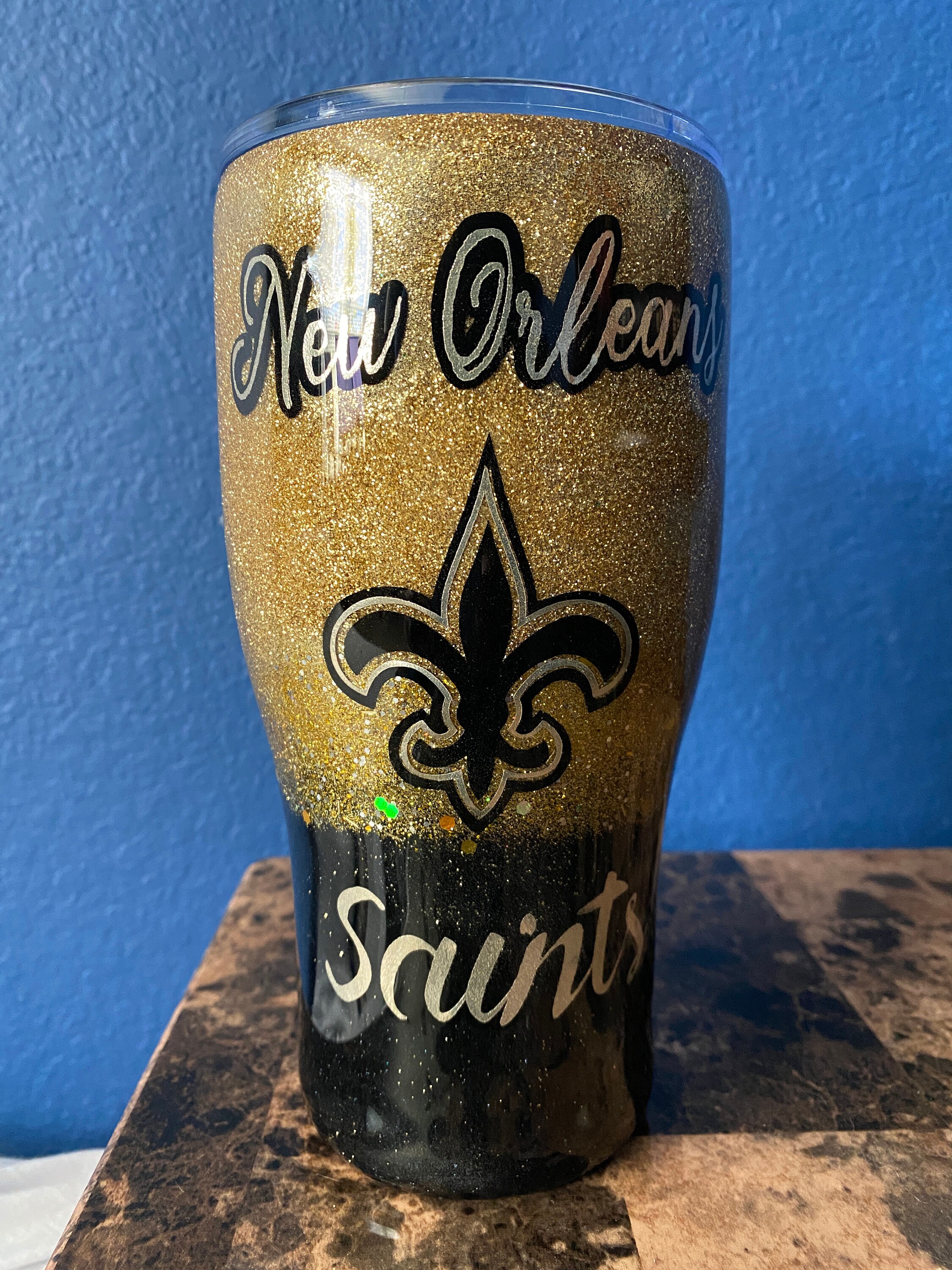 Ladies Women Girls New Orleans Saints Inspired Tumbler Cup 