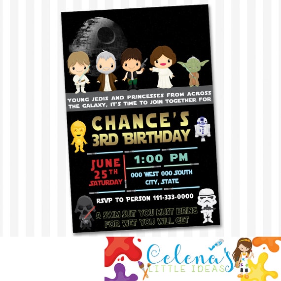 Star Wars Birthday Personalize Printable Digital File | Etsy