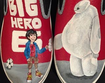 Disney geïnspireerd Big Hero 6 - Baymax - Custom Painted Vans, Toms, Bobs, Keds