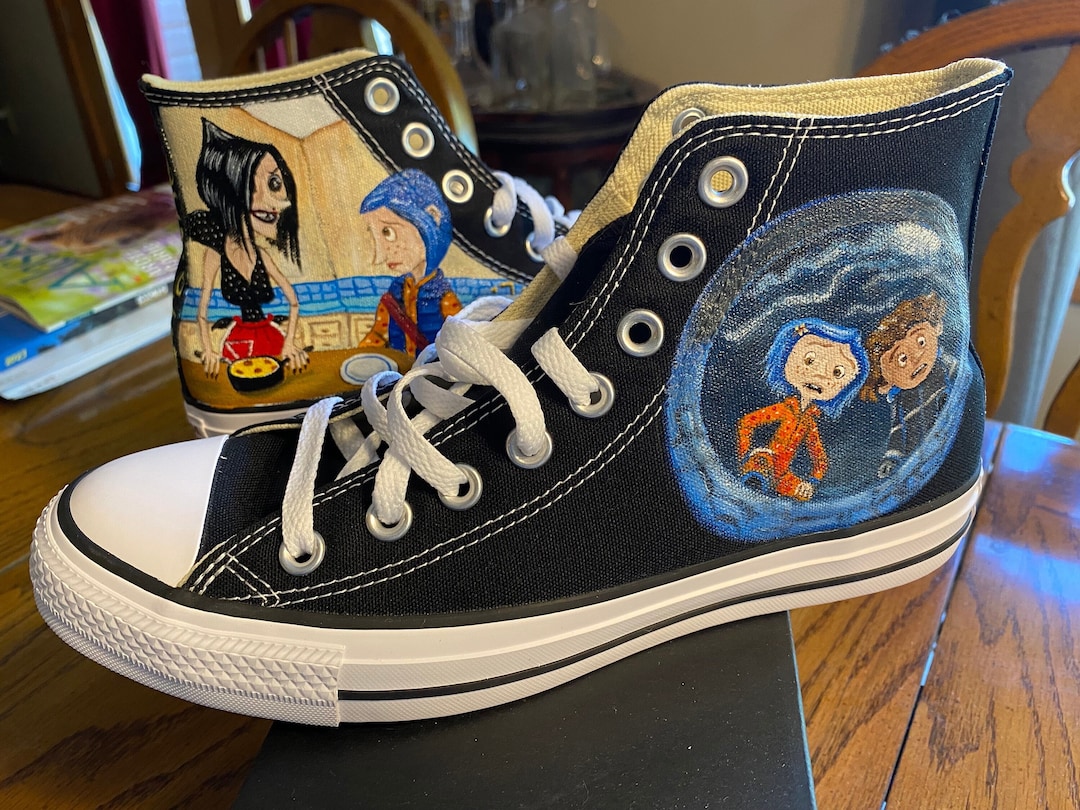 Coraline Shoes Coraline and Wybie Custom Vans Converse Etsy