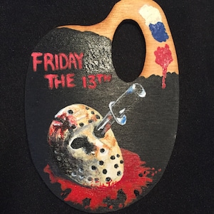 Custom Painted Friday the 13th Jason Custom Wooden Palette