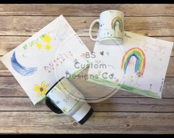 Personalized Mug,Child's Drawing,Personalized Cup,gift for mom,gift for dad,great gift,gift for grandma,gift for grandpa,grandparents day