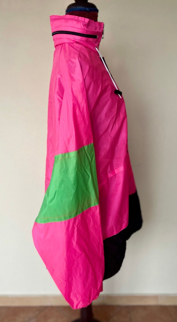 Vintage Hot Pink Windbreaker Jacket Retro 1980's … - image 4