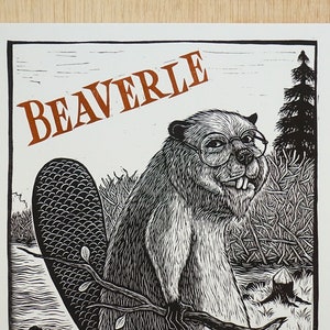Steve Earle &quot;Beaverle&quot; Country Music Art Print | Woodcut Style Risograph Print | Home Decor Gift For Music Lovers