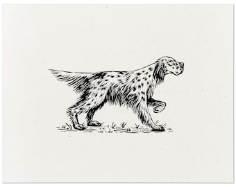 1948 ENGLISH SETTER Print Peter B and Young Princeton Hunting | Etsy
