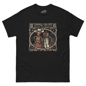 Townes Van Zandt & Guy Clark T-Shirt - Country Music Animal Art by Dylan Goldberger - Unique Gift for Music Lovers