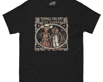 Townes Van Zandt & Guy Clark T-Shirt - Country Music Animal Art by Dylan Goldberger - Unique Gift for Music Lovers