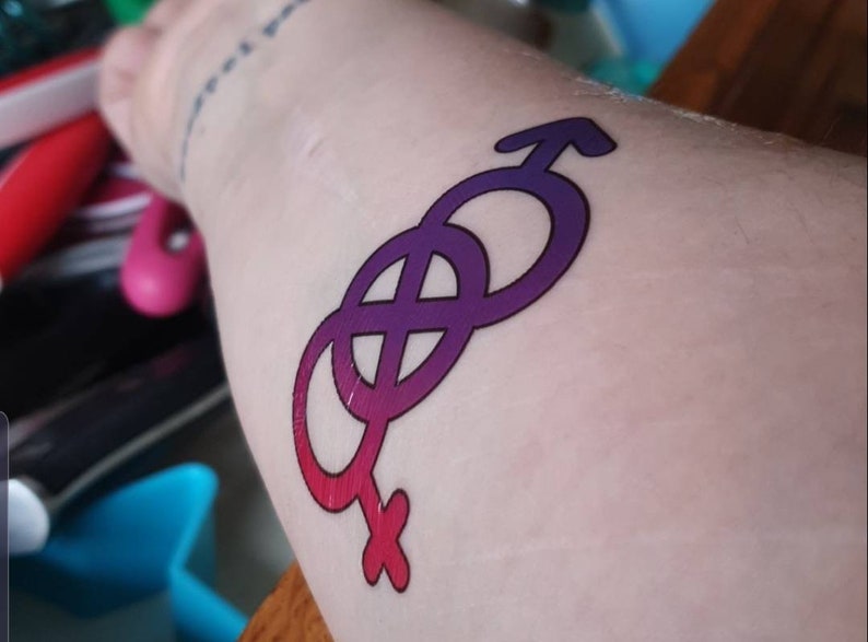 Bisexual temporary tattoos | Etsy