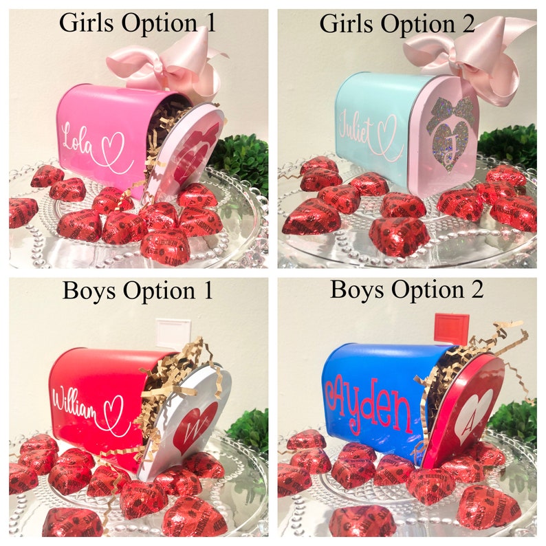 Kids personalized Valentine's Day mailboxes. Perfect image 1