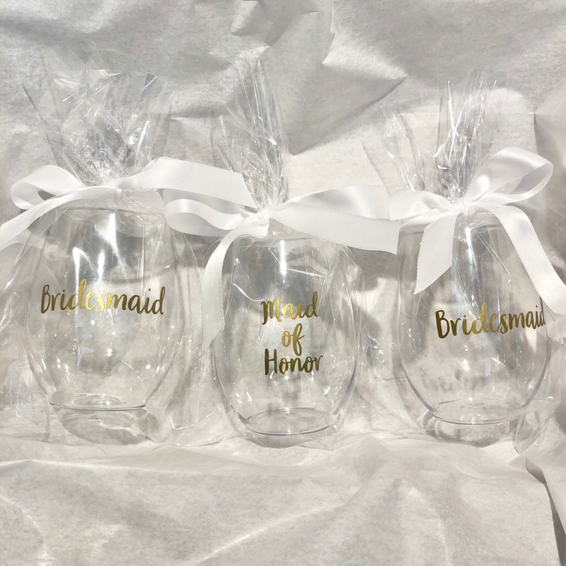 Shatterproof Monogrammed Plastic Stemless Wine Glass Etsy
