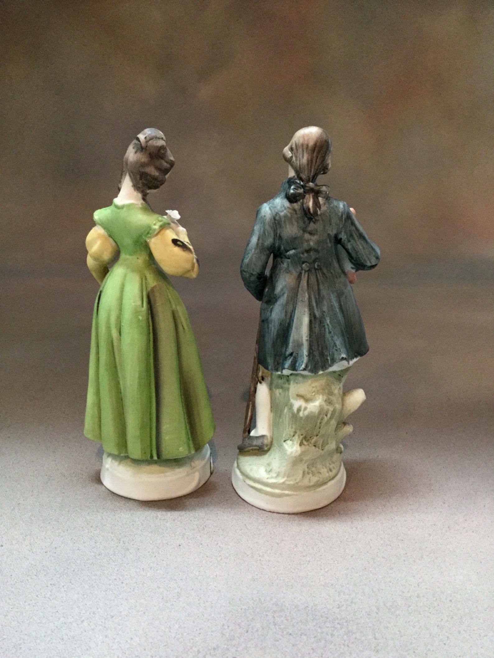 Norleans Vintage Porcelain pair of Colonial Figurines Etsy