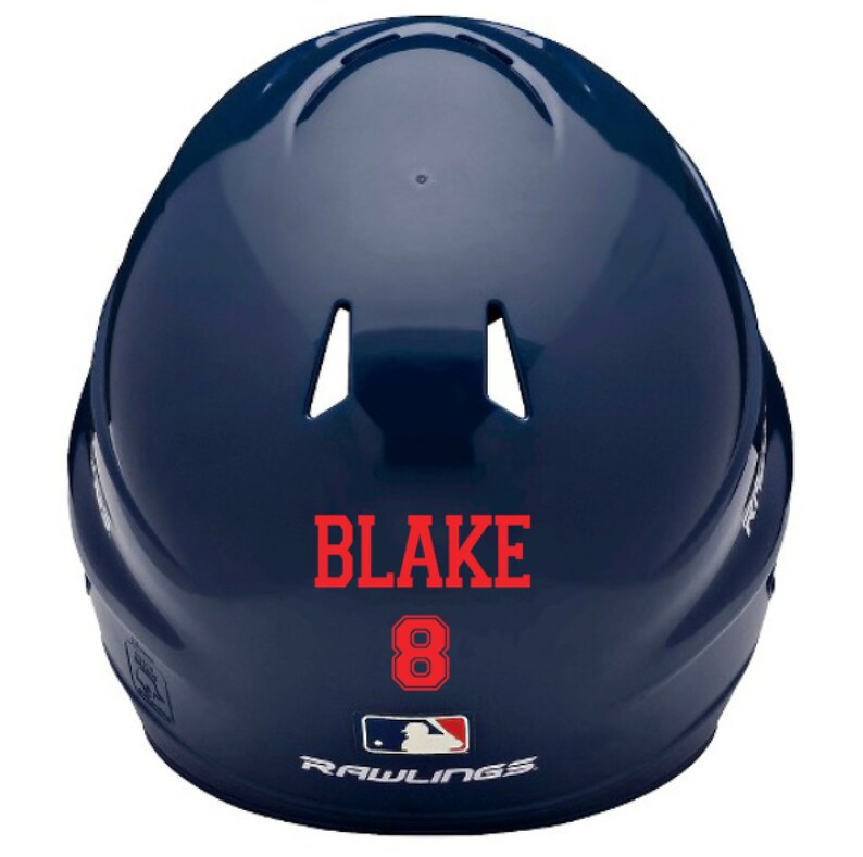 Personalized Baseball Helmet Decal Personalized Softball Etsy