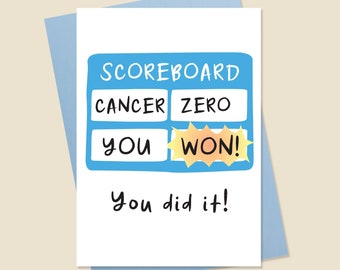 Cancer Remission Card, Cancer Survivor Card, Beat Cancer Card, Cancer Encouragement Card, Funny Cancer Card, Survive Cancer Card