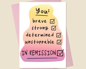 Cancer Remission Card, Cancer Survivor Card, Beat Cancer Card, Cancer Encouragement Card, Funny Cancer Card, Survive Cancer Card