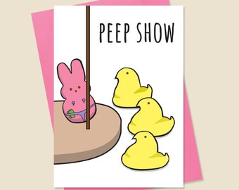 Funny Easter Card, Easter Card, Funny Holiday Card, Peep Easter Card, Peep Card