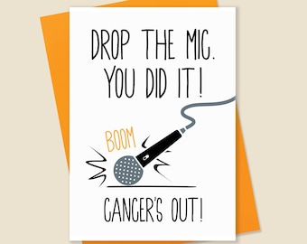 Cancer Remission Card, Cancer Survivor Card, Beat Cancer Card, Cancer Encouragement Card, Funny Cancer Card, Survive Cancer Card