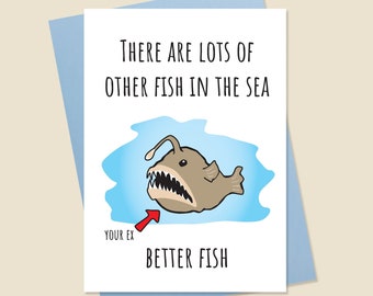 Funny Break Up Card, Funny Divorce Card, Funny Separation Card, Other Fish In The Sea