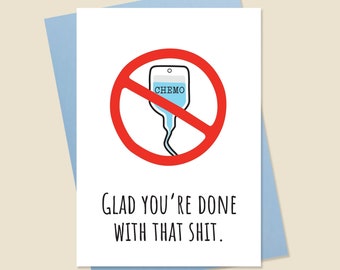 Funny Cancer Card, Done With Chemo Card, Cancer Card, No More Chemo Card, Funny Chemo Card, Survive Cancer Card