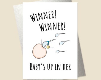 Funny Pregnancy Card, Funny Baby Shower Card, Baby Card, Baby Shower Card