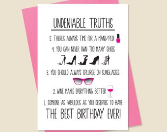 Funny Birthday Card, BFF Birthday Card, Shoe Birthday Card, Best Friend Birthday Card, Fabulous Birthday Card, Wine Birthday Card