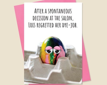 Funny Easter Card, Easter Card, Funny Holiday Card, Egg Easter Card, Silly Easter Card