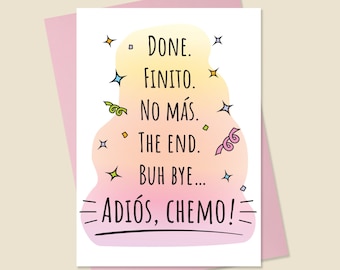 Funny Cancer Card, Done With Chemo Card, Cancer Card, No More Chemo Card, Funny Chemo Card, Survive Cancer Card