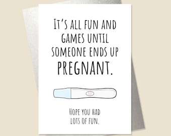 Funny Pregnancy Card, Funny Baby Shower Card