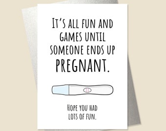 Funny Pregnancy Card, Funny Baby Shower Card