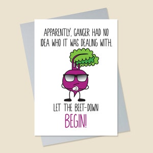 Carte drôle de cancer, carte d'encouragement de cancer, carte de rétablissement drôle, carte de rétablissement de cancer, battre le cancer