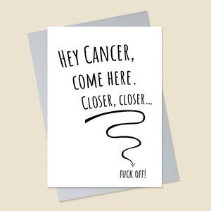 Funny Cancer Card, Cancer Encouragement Card, Funny Get Well Card, Cancer Get Well Card, Fuck Cancer