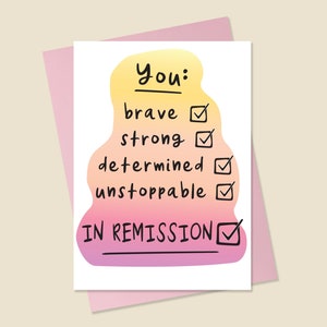 Kanker Remissie Card, Cancer Survivor Card, Beat Cancer Card, Cancer Encouragement Card, Funny Cancer Card, Survive Cancer Card
