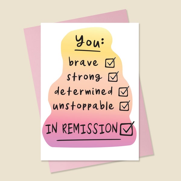 Cancer Remission Card, Cancer Survivor Card, Beat Cancer Card, Cancer Encouragement Card, Funny Cancer Card, Survive Cancer Card