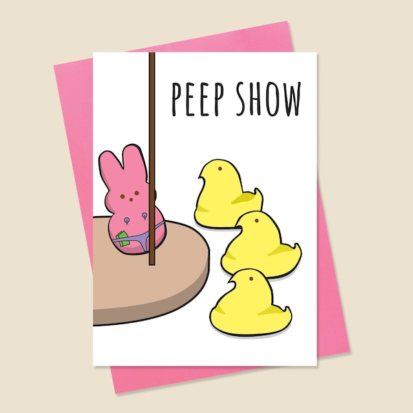 Funny Easter Card, Easter Card, Funny Holiday Card, Peep Easter Card, Peep Card