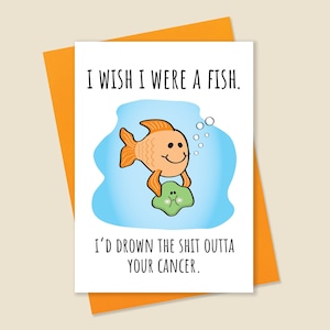 Funny Cancer Card, Cancer Encouragement Card, Cancer Sucks Card, Cancer Card