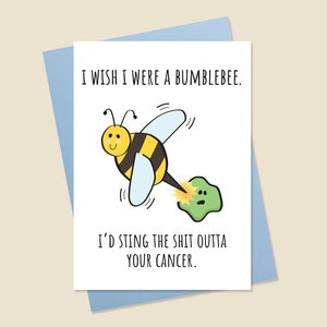 Carte drôle de cancer, carte d'encouragement de cancer, carte de cancer suce, carte de cancer, carte de cancer d'abeille