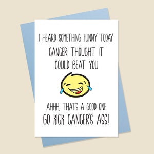 Funny Cancer Card, Cancer Encouragement Card, Funny Get Well Card
