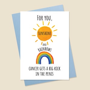 Tarjeta divertida contra el cáncer, tarjeta de estímulo contra el cáncer, tarjeta de chupa de cáncer, tarjeta de apoyo contra el cáncer