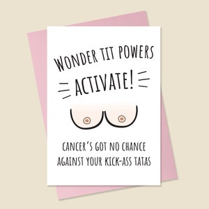 Tarjeta de cáncer de mama, Tarjeta divertida de cáncer, Patear el trasero del cáncer, El cáncer apesta, Tarjeta de recuperación, Tarjeta de apoyo para el cáncer