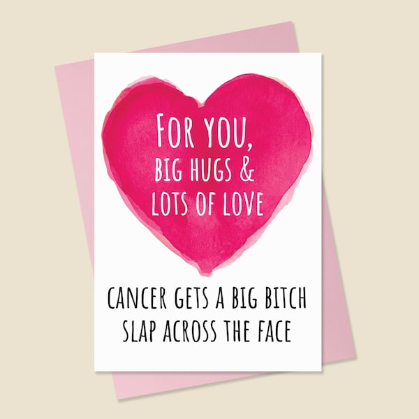 Funny Cancer Card, Cancer Encouragement Card, Cancer Get Well Card, Cancer Card