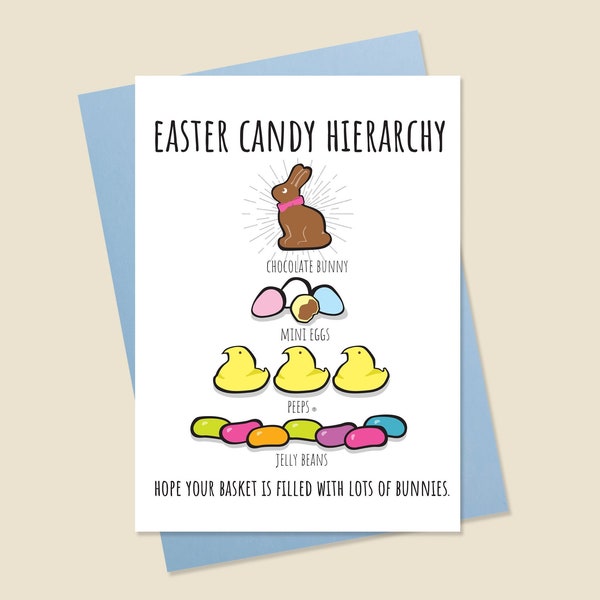 Carte de Pâques drôle, carte de bonbons de Pâques drôle, carte de Pâques Peep drôle, carte de Pâques ami, carte de Pâques petite amie, carte de Pâques stupide,