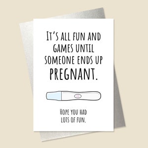 Funny Pregnancy Card, Funny Baby Shower Card