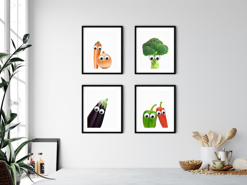Kitchen Prints 8x10 Vegetable Prints Funny Kitchen Prints Etsy