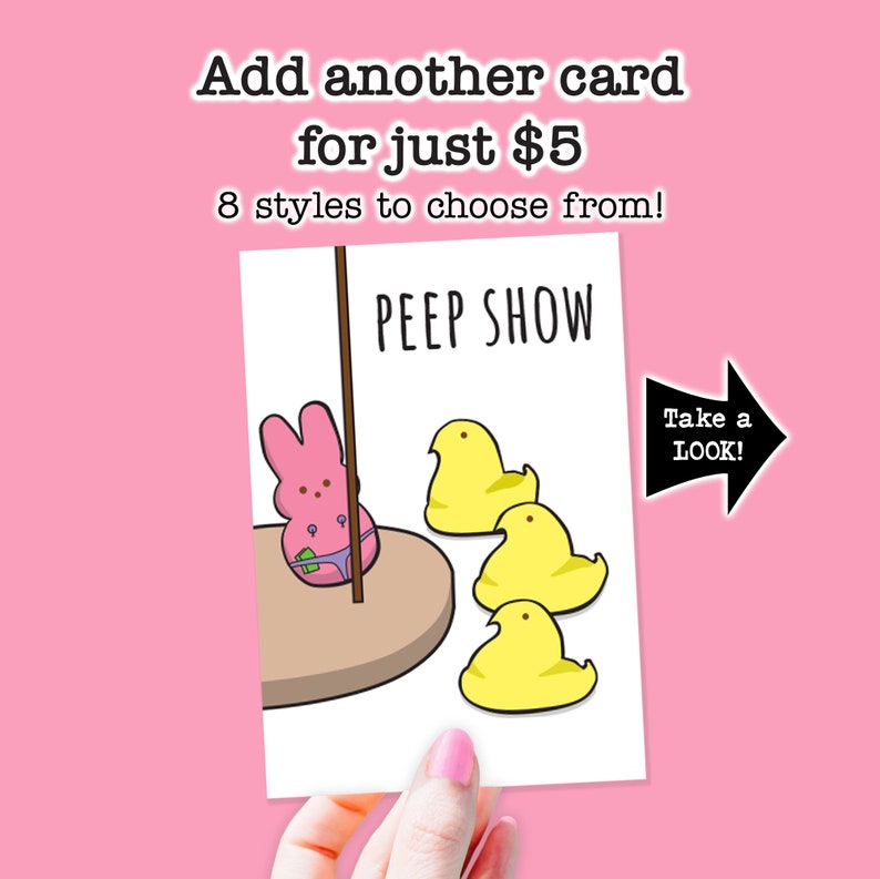 Funny Easter Card, Funny Easter Candy Card, Funny Peep Easter Card, Friend Easter Card, Girlfriend Easter Card, Silly Easter Card, image 2