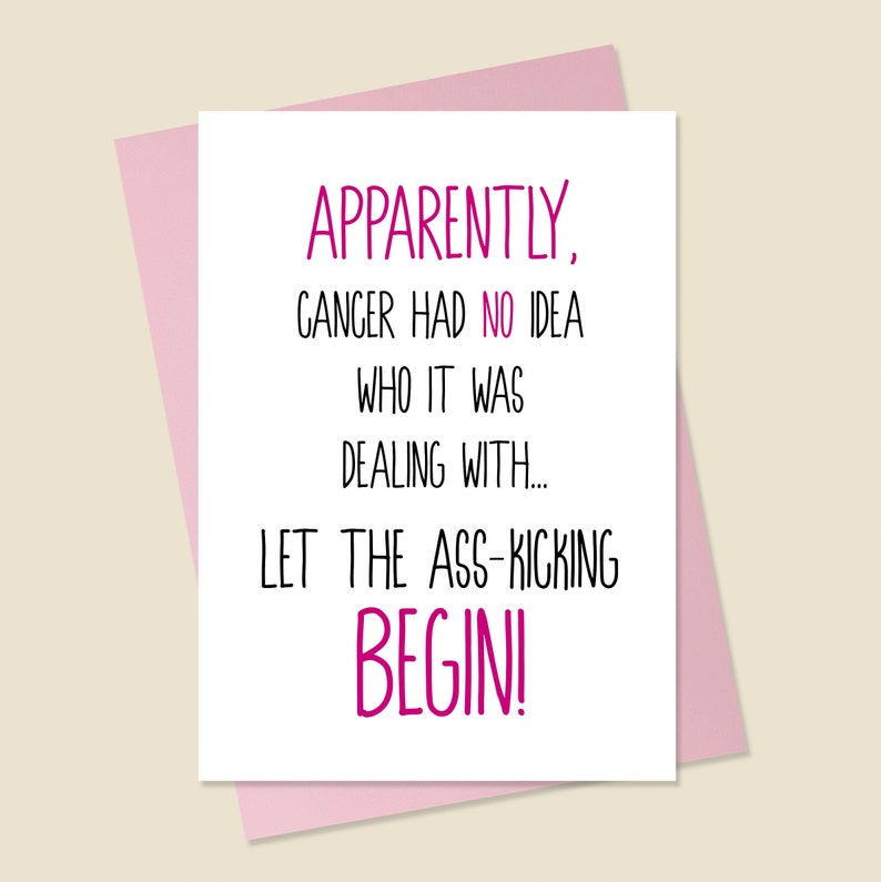 Funny Cancer Card Cancer Encouragement Card Cancer Card | Etsy