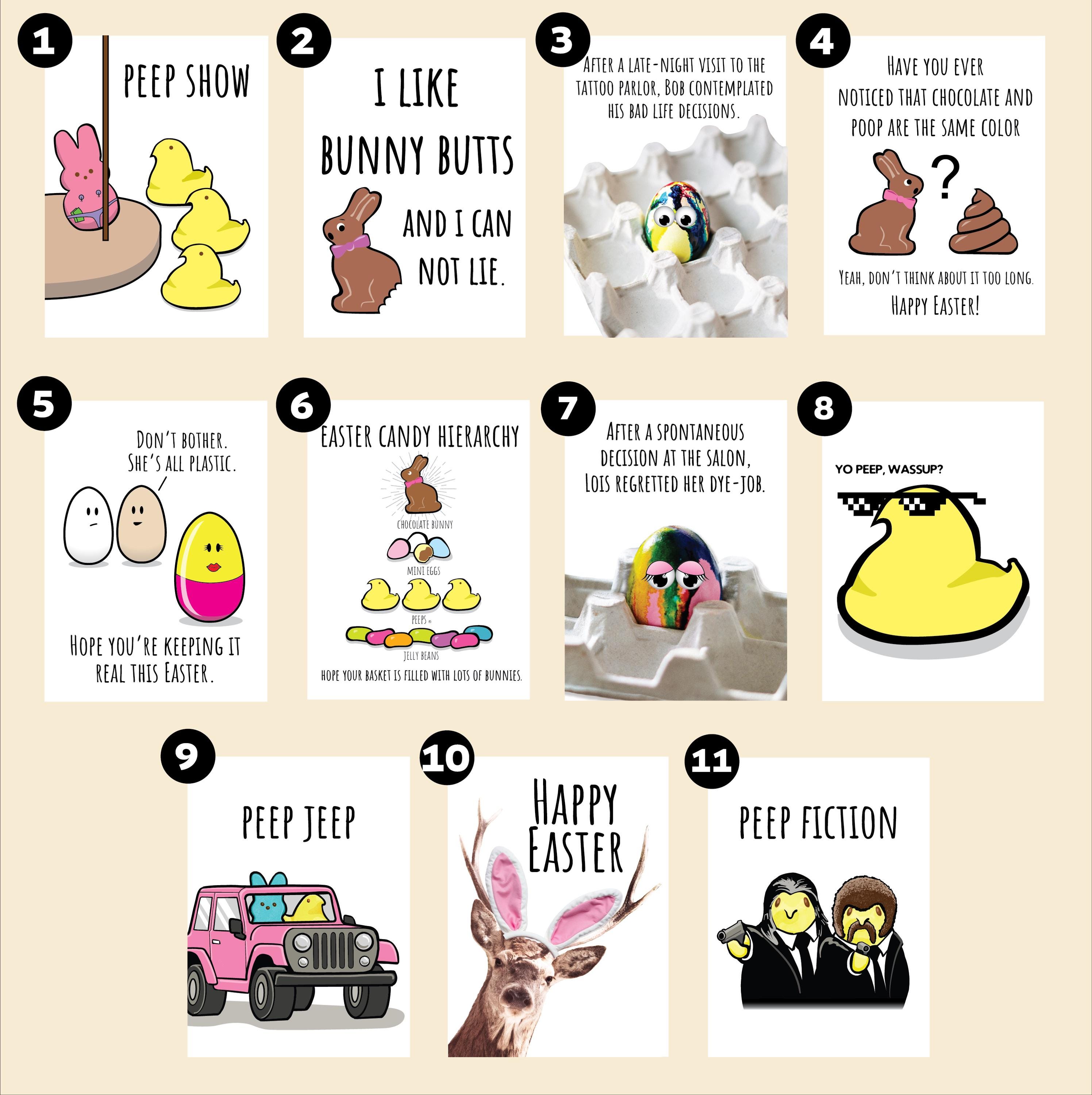 Funny Easter Card, Easter Card, Funny Holiday Card, Peep Card, Funny ...