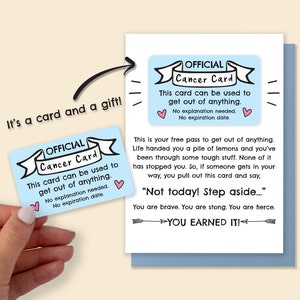 Tarjeta divertida de cáncer, Regalo de cáncer, Tarjeta oficial de cáncer, Tarjeta de estímulo de cáncer, Tarjeta de apoyo de cáncer, Tarjeta única de cáncer