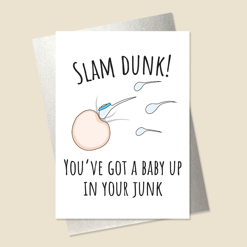 Tarjeta divertida del embarazo, tarjeta divertida de la fiesta de bienvenida al bebé, tarjeta del bebé, tarjeta del embarazo imagen 1