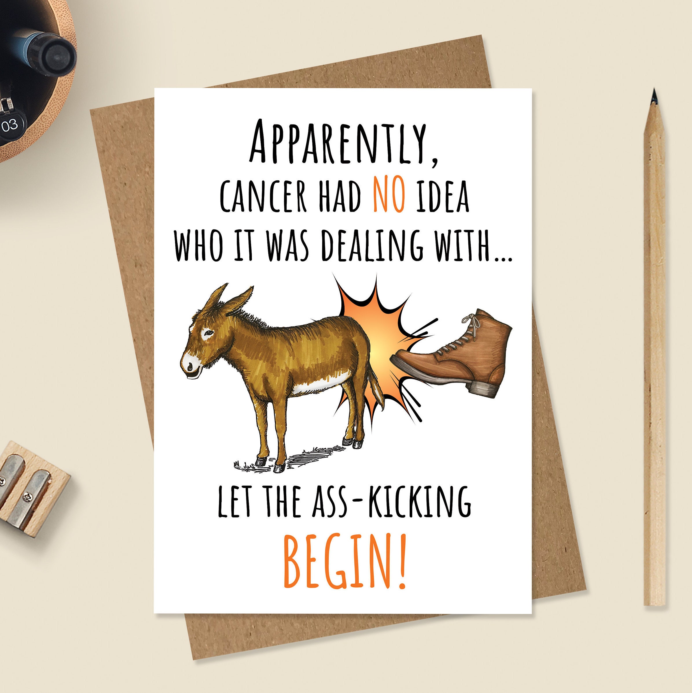 Funny Cancer Card Cancer Encouragement Card Etsy