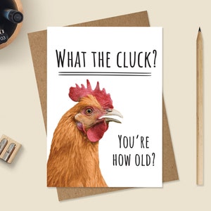 Chicken Birthday Card Funny Chicken Card Funny Birthday | Etsy