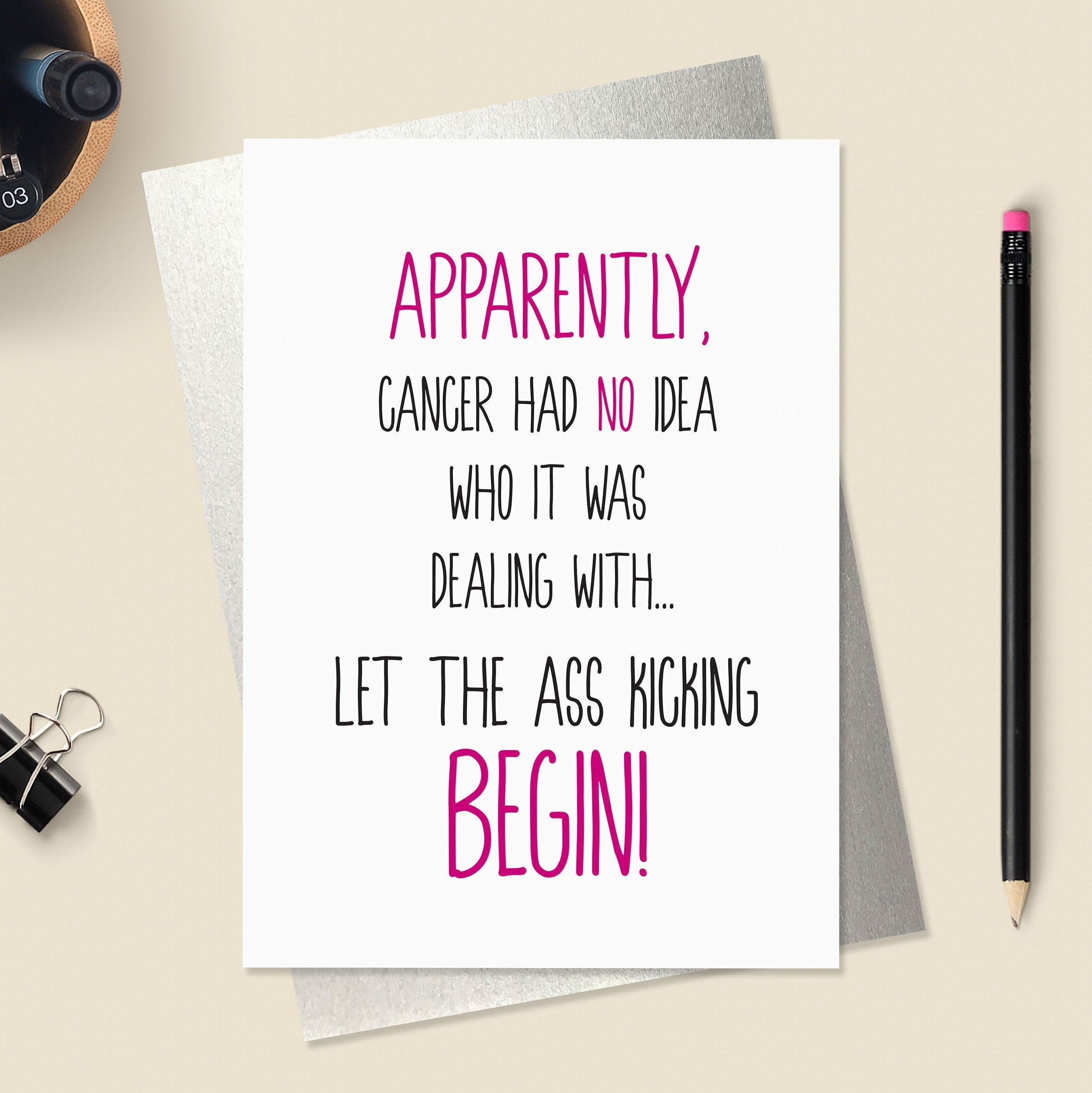 Funny Cancer Card Cancer Encouragement Card Etsy